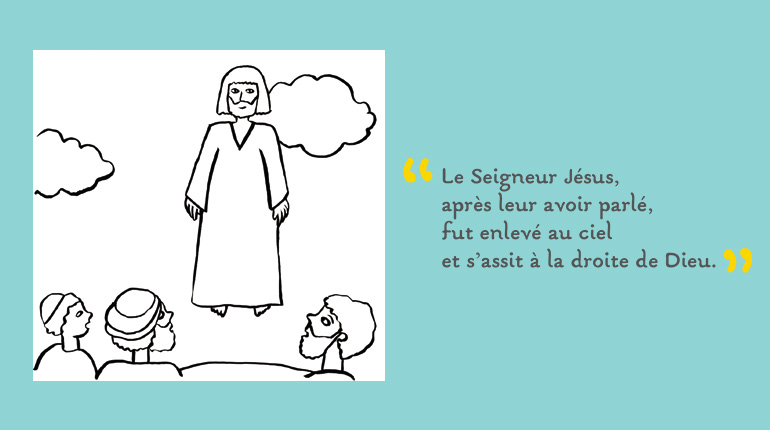 Coloriage : l’ascension de Jésus